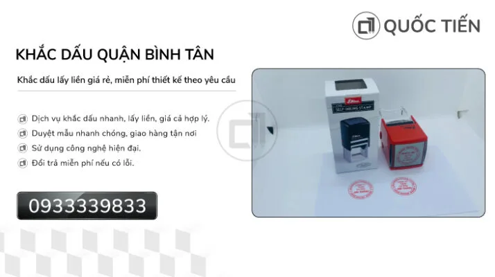 Khắc Con Dấu Quận Bình Tân Lấy Ngay | Con dấu Quốc Tiến