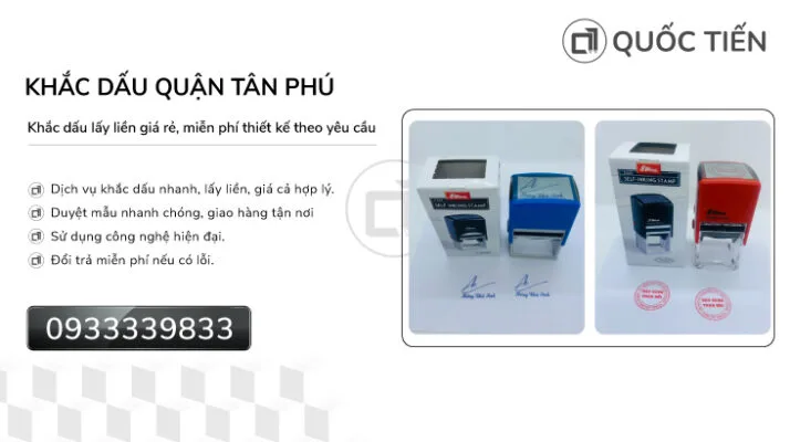 Khắc Con Dấu Quận Tân Phú Lấy Ngay | Con dấu Quốc Tiến